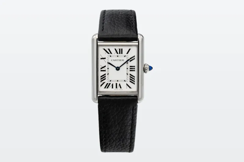 Cartier Tank Must Large 25.5mm Black Leather WSTA0041 2023