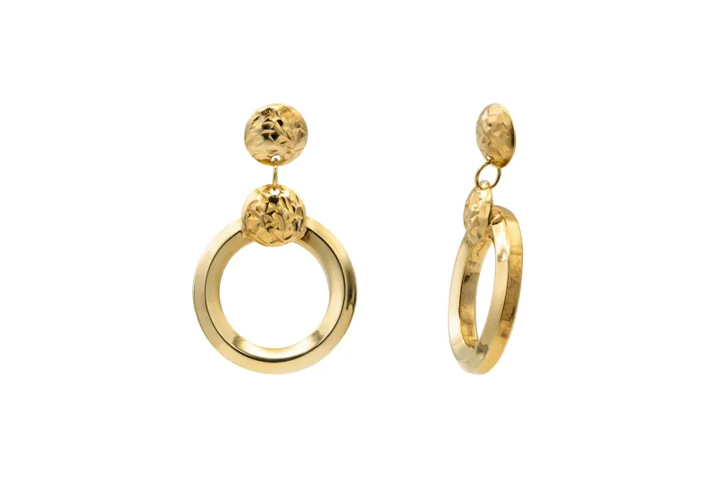 9ct Yellow Gold Drop Earrings 1.3g