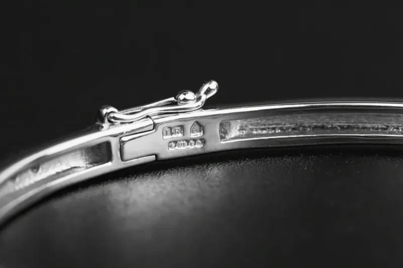 9ct White Gold Diamond Bangle 1.25ct