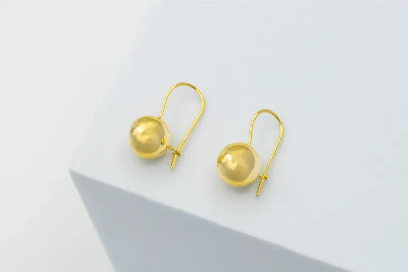 9ct Yellow Gold Statement Gold Drop Earrings 5g