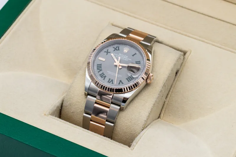 Rolex DateJust 36mm 'Wimbledon' Steel & 18ct Rose Gold Oyster 126231 2021