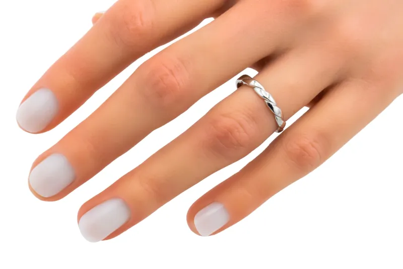 Platinum Twist Eternity Wedding Band 3.0g