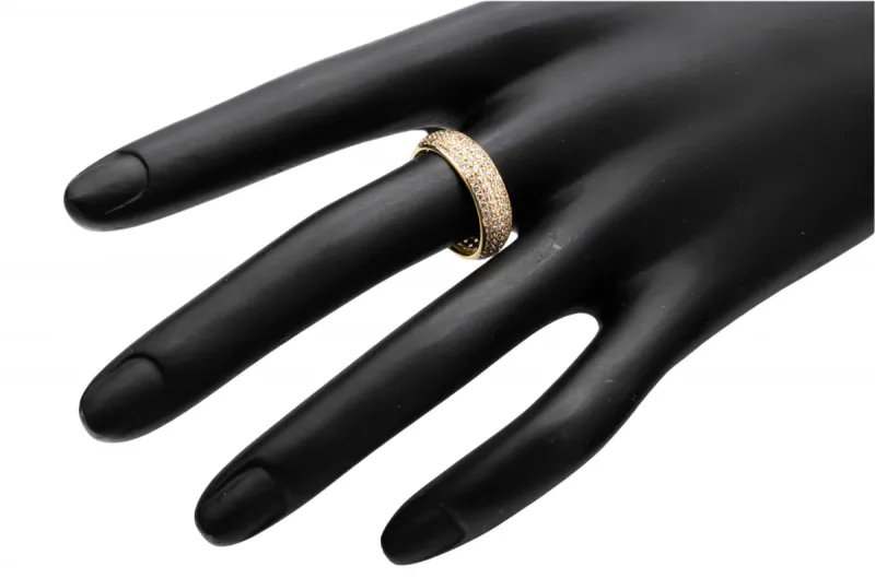 9ct Yellow Gold Cubic Zirconia Eternity Ring 3g