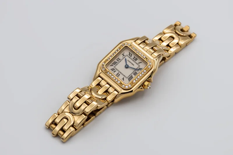 Cartier Panthere Art Deco 22mm 18ct Yellow Gold WF3070N3 Circa 1990s