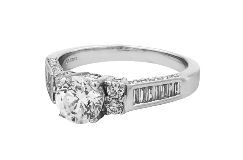 18ct White Gold Diamond Engagement Ring 1.19ct
