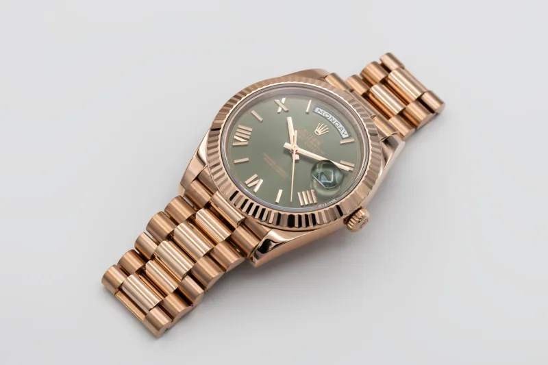 Rolex Day-Date 40mm 'Olive' 18ct Rose Gold Presidential 228235 2018