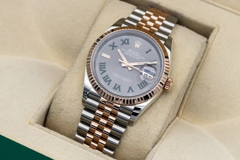 Rolex DateJust 36mm 'Wimbledon' Steel & 18ct Rose Gold Jubilee 126231 2021