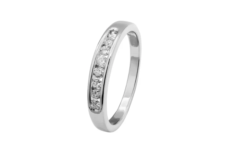 9ct White Gold Diamond Eternity Wedding Band 0.25ct
