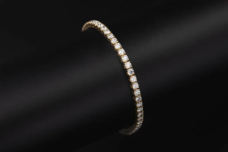 Sterling Silver Lab Grown Brilliant Cut Diamond Tennis Bracelet 5.00ct