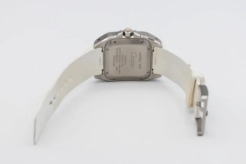 Cartier Santos 100 Midi 33mm White Rubber 2878 Circa 2010