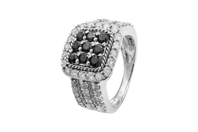 9ct White Gold Diamond Ring