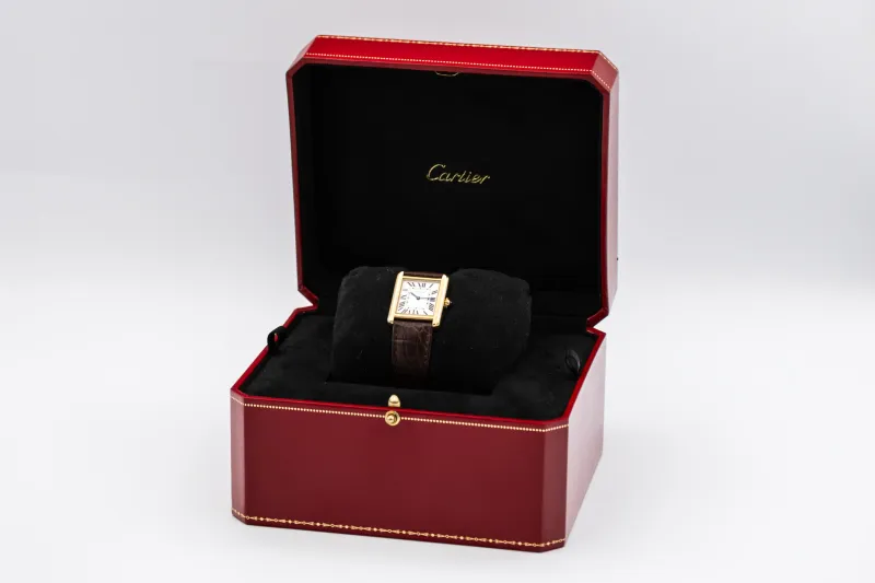 Cartier Tank Solo 24mm Brown Leather W1018755 Circa 2010