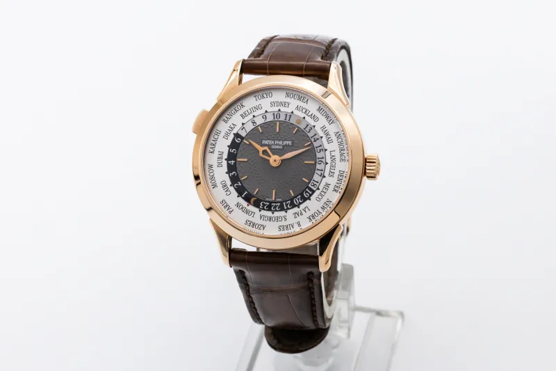 Patek Philippe World Time 39.5mm Brown Leather 5130R-001 Circa 2010