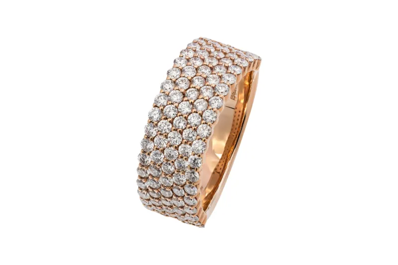 18ct Rose Gold Round Brilliant Diamond Eternity Ring 1.89ct