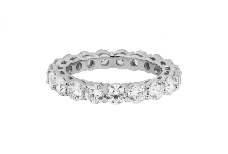 Platinum Diamond Eternity Ring 3.77ct G VS 6.5g