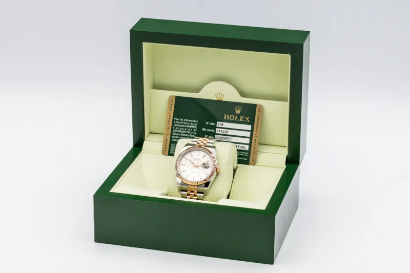 Rolex DateJust 36mm Steel & 18ct Rose Gold Jubilee 116231 2014