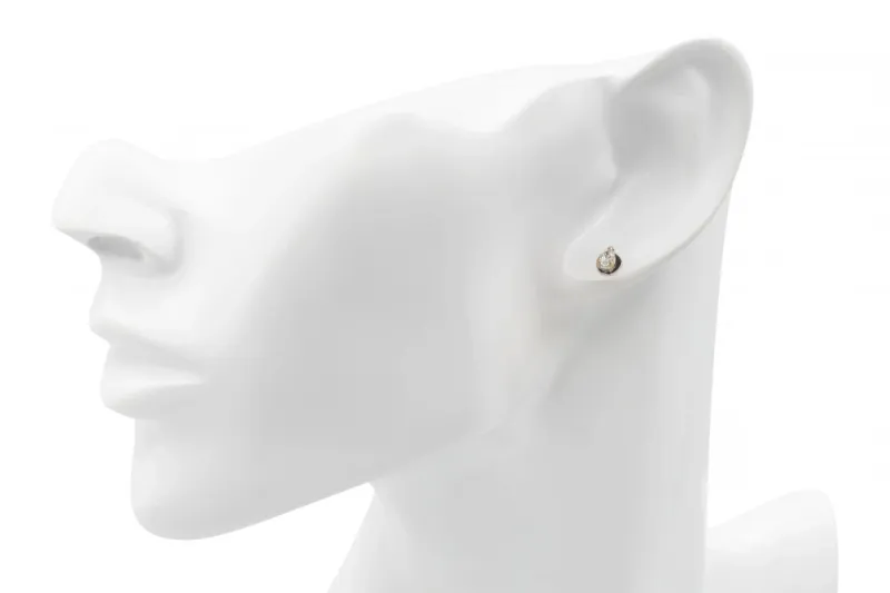 18ct White Gold Pear Shape Diamond Stud Earrings 0.30ct