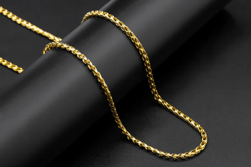 9ct Yellow Gold Rounded Franco Chain 25.5g