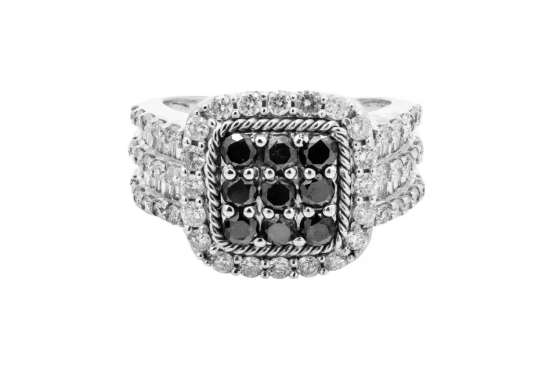 9ct White Gold Diamond Ring