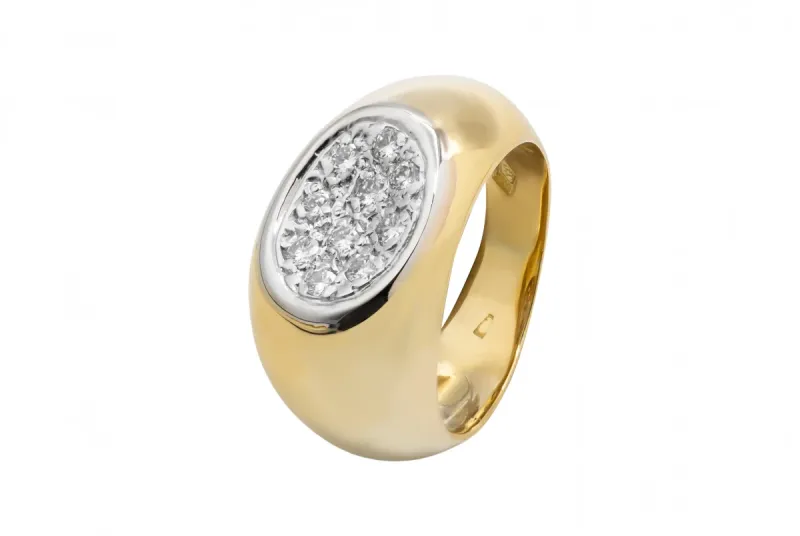 18ct Yellow Gold Oval Diamond Ring 0.30ct