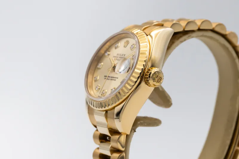 Rolex Lady DateJust 26mm 18ct Yellow Gold Presidential 179178 2005