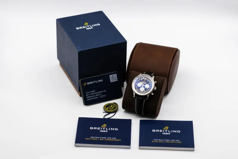 Breitling Navitimer B01 Chronograph 46mm Black Leather AB0127 2021