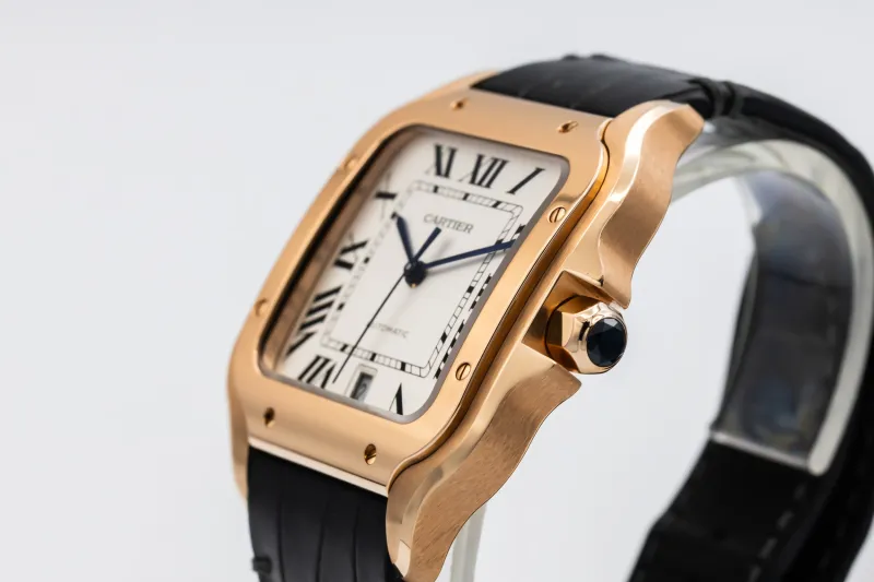 Cartier Santos De Cartier 40mm Black Leather WGSA0019 2021