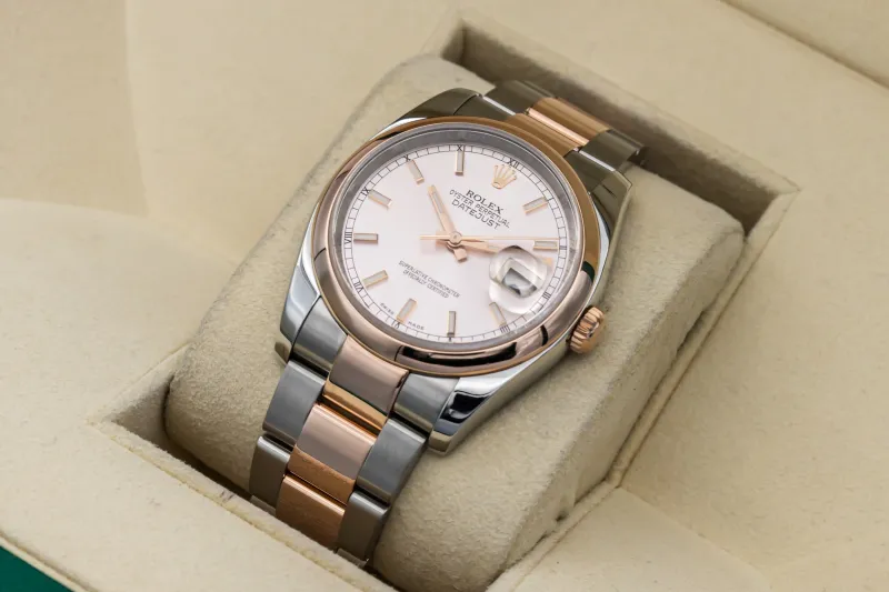 Rolex DateJust 36mm Steel & 18ct Rose Gold Oyster 116201 2015