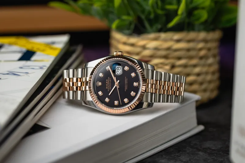 Rolex DateJust 36mm Stainless Steel 18ct Rose Gold Jubilee 116231 2016
