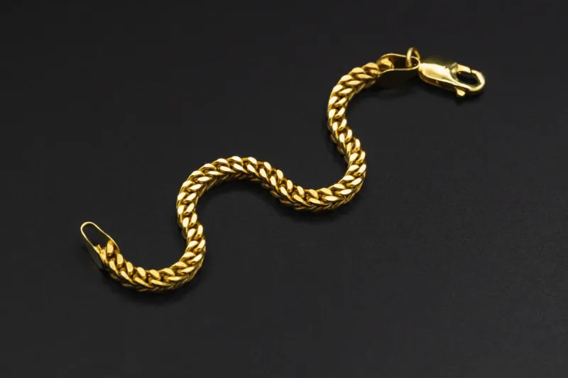 9ct Yellow Gold Baby Franco Bracelet 5.2g