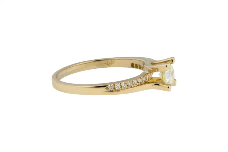 18ct Yellow Gold Diamond Engagement Ring 0.51ct