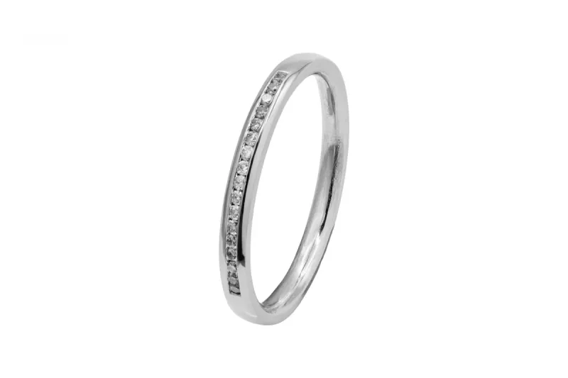 Platinum Eternity Diamond Ring  0.10ct 3.2g