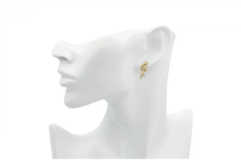 9ct Yellow Gold Diamond Stud Earrings 0.08ct