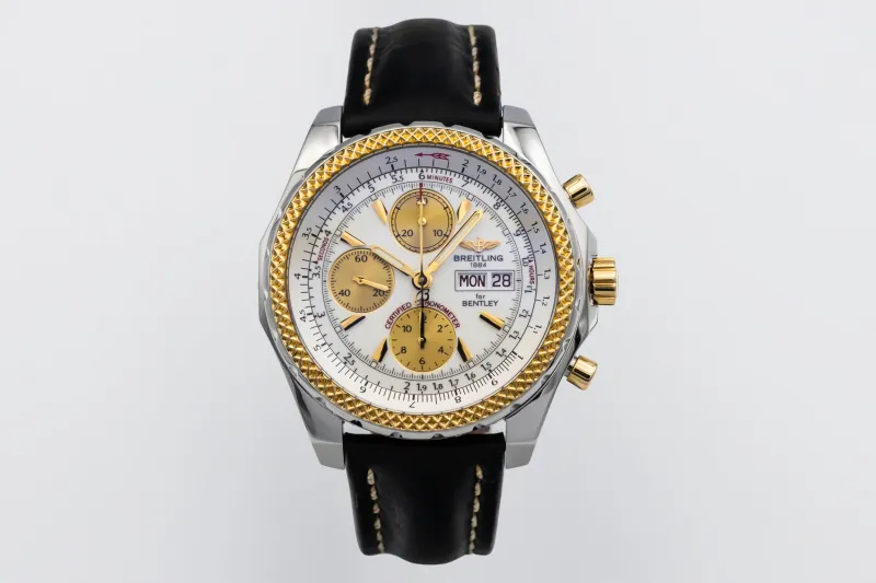Breitiling Bentley GMT Chrono Automatic 44mm Black Leather D13362 2005