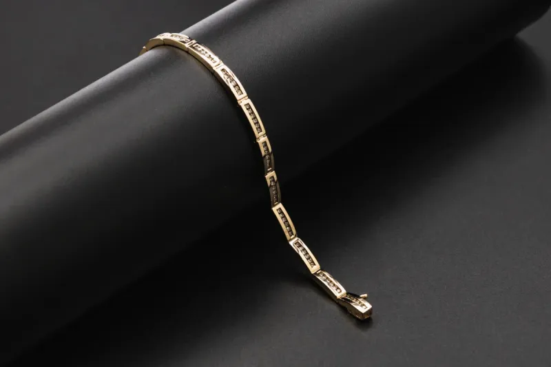 9ct Yellow Gold Diamond Bracelet 1ct