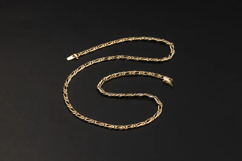 14ct Yellow Gold Italian Birdseye Statement Chain Necklace