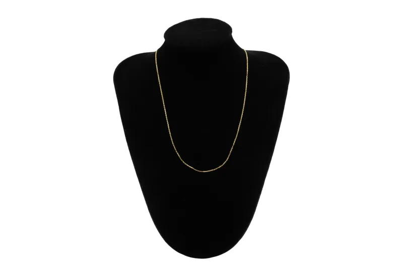 14ct Yellow Gold Thin Anchor Link Chain 17"