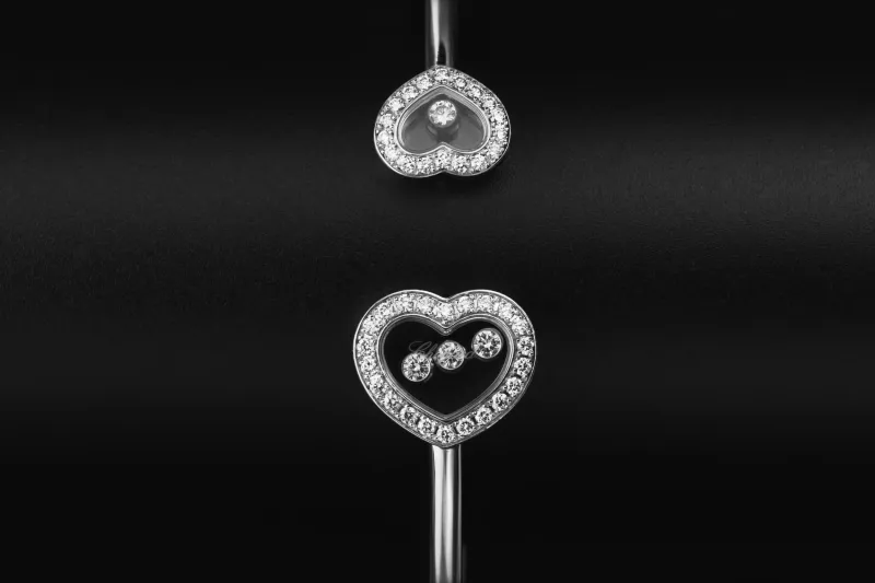 Chopard Happy Hearts 18ct White Gold Diamond Bangle 0.54ct Medium 14.1g