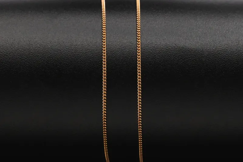 9ct Rose Gold Curb Chain 16" 1.4g