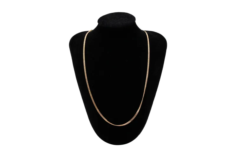 9ct Yellow Gold Flat Cuban Chain 18" 5.4g