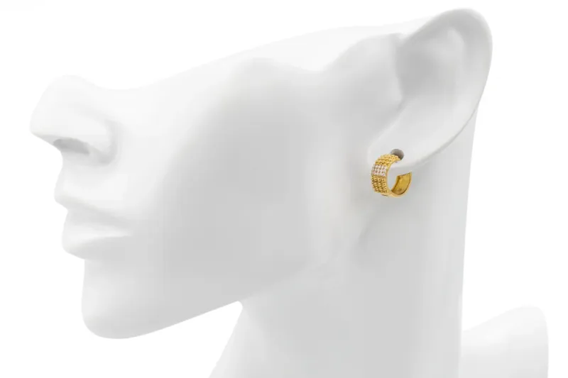 9ct Yellow Gold Cubic Zirconia Huggies 6.1g