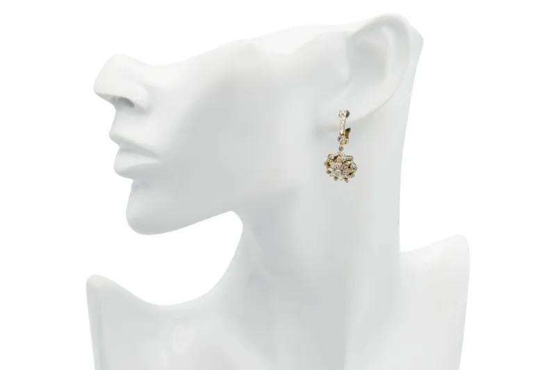 18ct White Gold Diamond Marquise & Brilliant Earrings 1.96ct