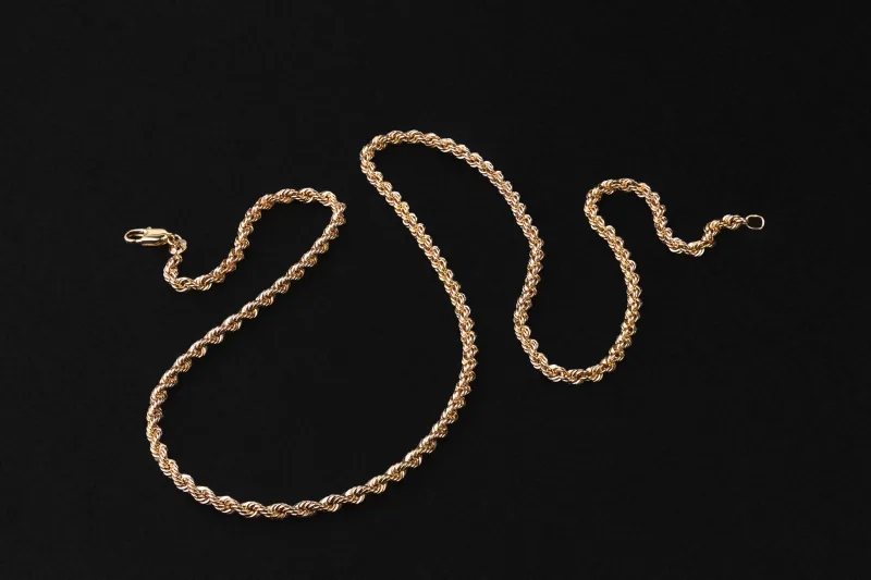 9ct Yellow Gold Rope Chain 22" 3.3mm 18.74g