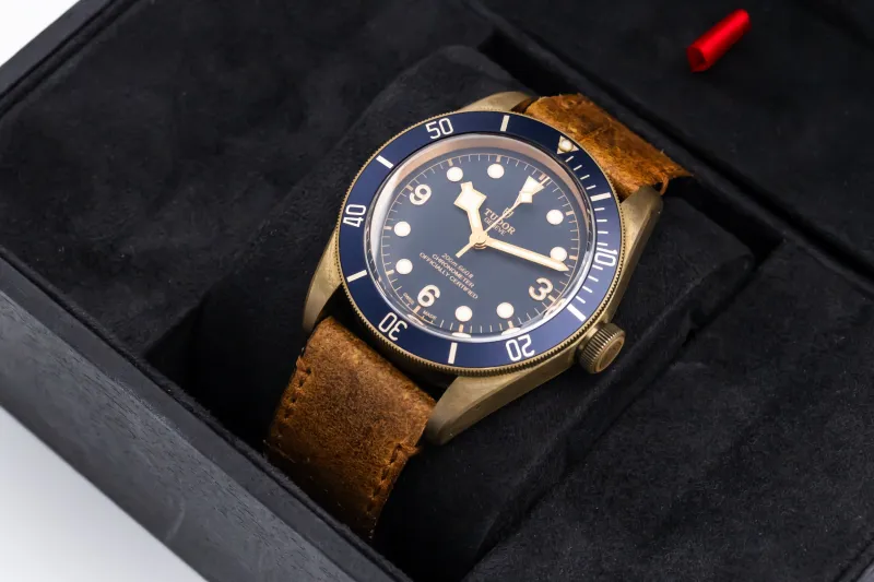 Tudor Black Bay Bronze 43mm Aged Tan Leather 79250BB 2018