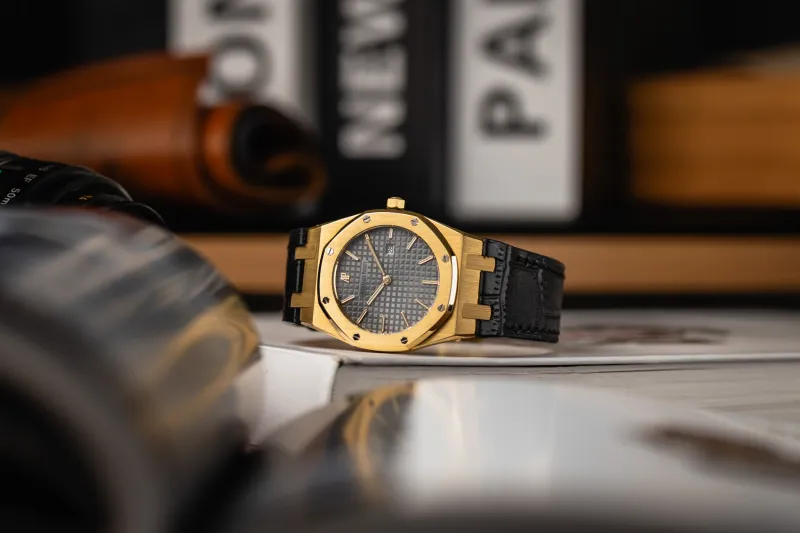 Audemars Piguet Royal Oak 33mm Black Leather 56715BA.OO Circa 1990s