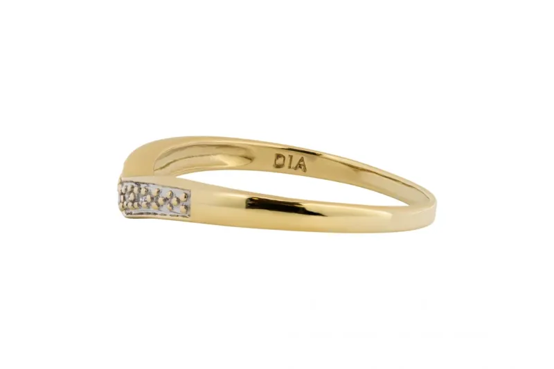 9ct Yellow Gold Diamond Wedding Band 0.05ct