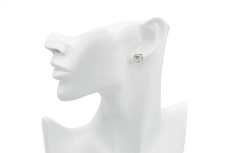 Chopard Happy Hearts 18ct White Gold Diamond Stud Earrings 8.1g