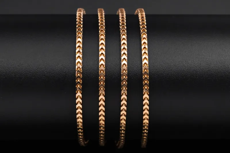 9ct Rose Gold Franco Chain 24.1g