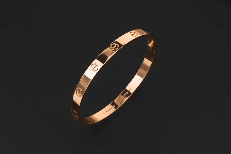 Cartier LOVE Classic 18ct Rose Gold Bracelet Size 18 Original Box
