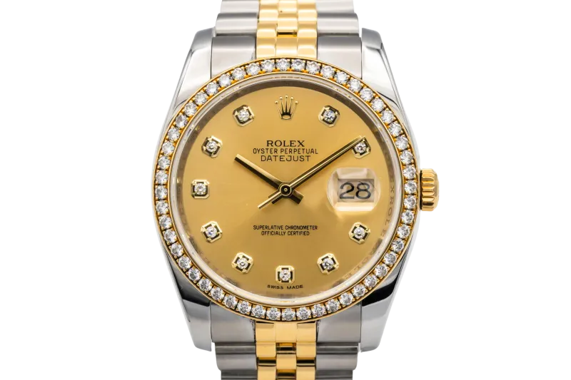 Rolex DateJust 36mm Steel & 18ct Yellow Gold Jubilee 116243 2012
